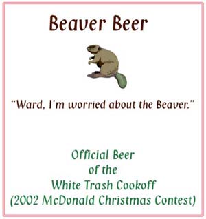 Beaver Beer label back