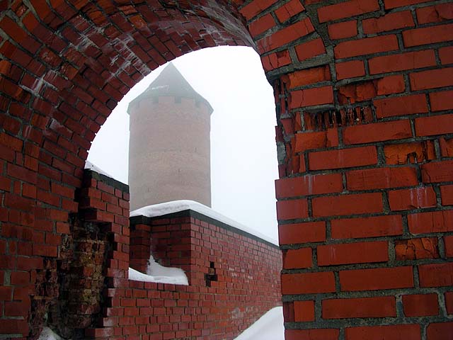 tower through an arch
